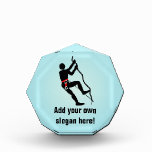 Rock Climbing Graphic With Personalized Slogan Award at Zazzle