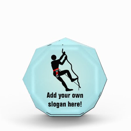 Rock Climbing Graphic With Personalized Slogan Award