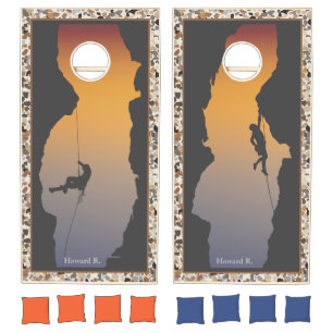 Rock Climbing Gray Cornhole Set
