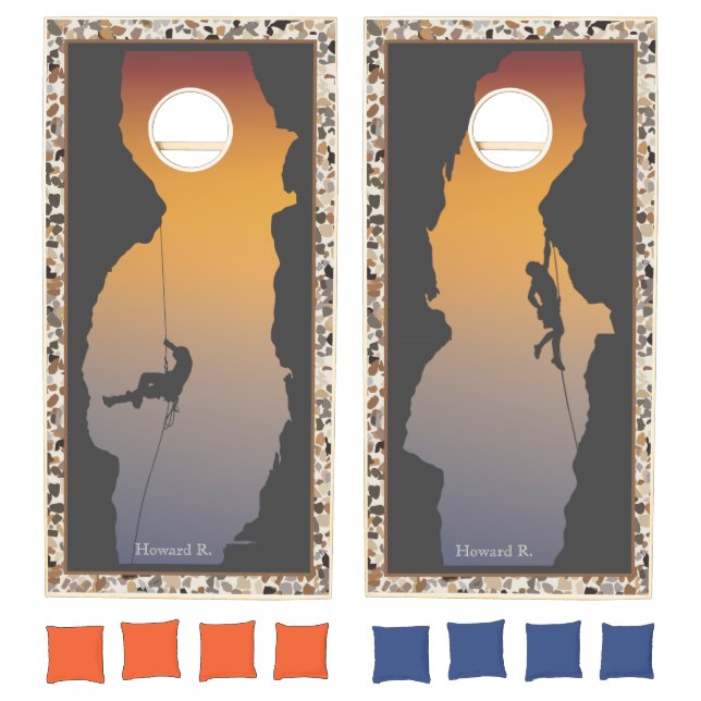 Rock Climbing Gray Cornhole Set (Set)