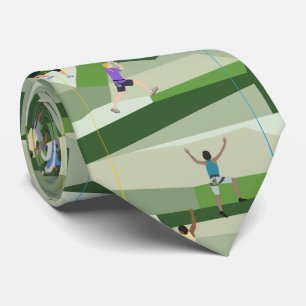 Rock Climbing Greens Neck Tie