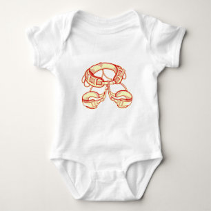 Rock climbing harness baby bodysuit