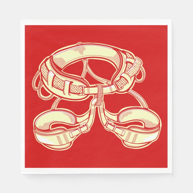 Rock climbing harness napkins (Front)