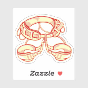 Rock climbing harness sticker
