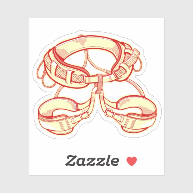 Rock climbing harness sticker (Sheet)