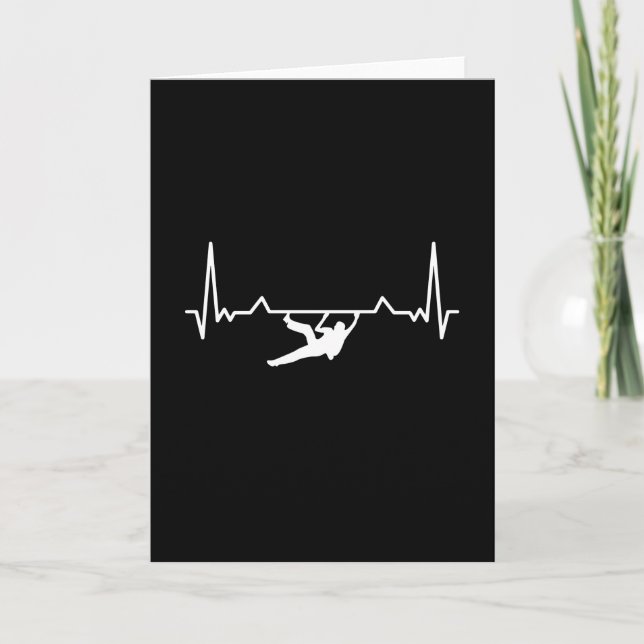 Rock Climbing Heartbeat Card (Front)
