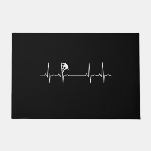 Rock Climbing Heartbeat Doormat