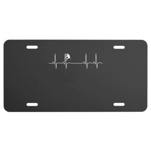 Rock Climbing Heartbeat License Plate