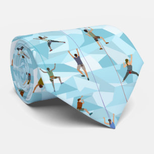 Rock Climbing in Blues Neck Tie