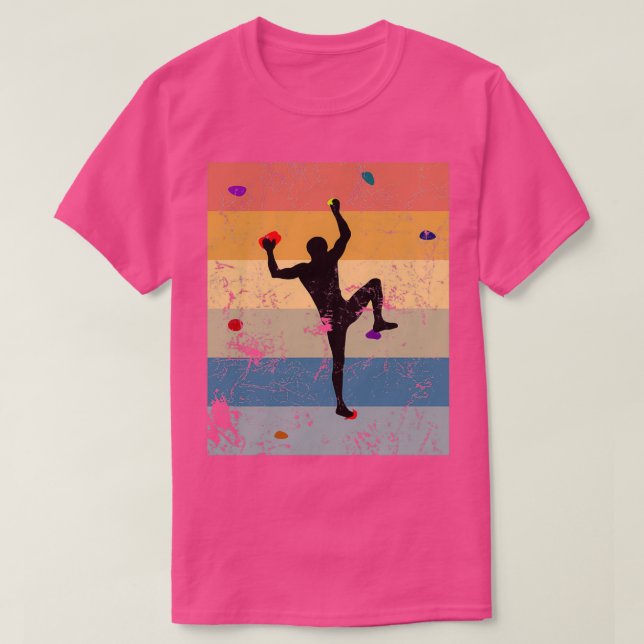 Rock Climbing Indoor Wall Climb Bouldering Climber T-Shirt (Design Front)