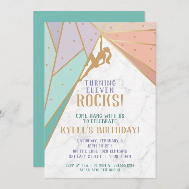 Rock Climbing Invitation (Front/Back)