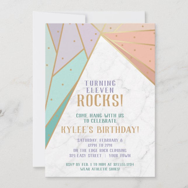 Rock Climbing Invitation (no climber) (Front)