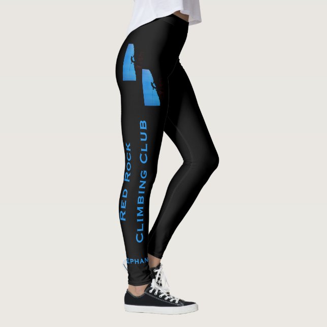 Rock Climbing Leggings with Club and Climber Name (Right)