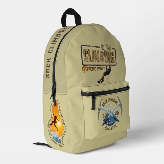 Rock Climbing - Light Color (Yearly customize) |  Printed Backpack (Back Corner Left)