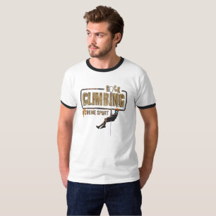 Rock Climbing   Men Ringer T-Shirt