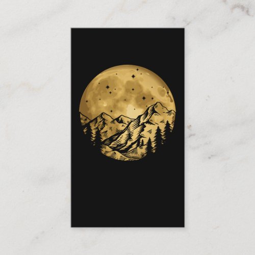 Rock Climbing Moon Climber Mountain Business Card