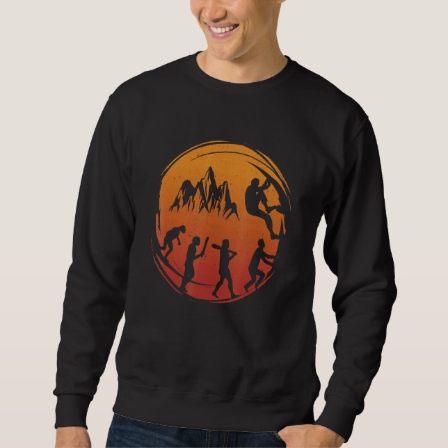 Rock Climbing  Mountain Climber Sweatshirt (Front)