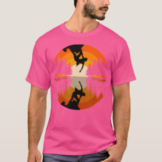 Rock Climbing Mountains Mountaineer - Silhouette C T-Shirt