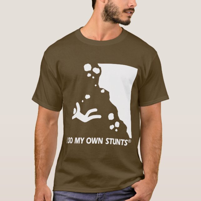 Rock-climbing My Own Stunts T-Shirt (Front)