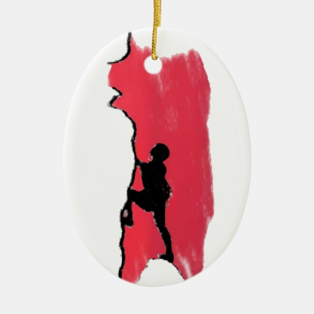Rock Climbing Ornament (Front)