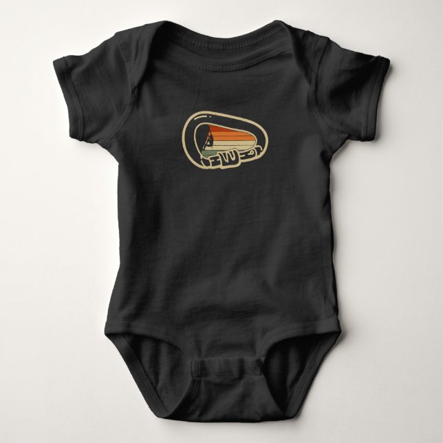 Rock Climbing Outdoor Carabiner Mountain Climber Baby Bodysuit (Front)