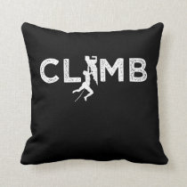 Rock Climbing Outdoor Mountain Climber Throw Pillow