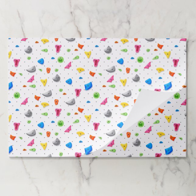 Rock Climbing Paper Placemats, Rock Wall Party Pad (Folded)