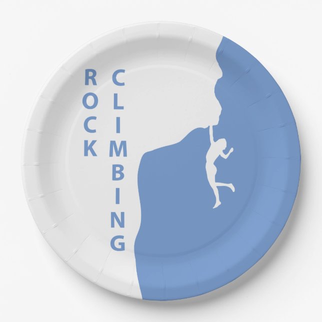 Rock climbing paper plates (Front)