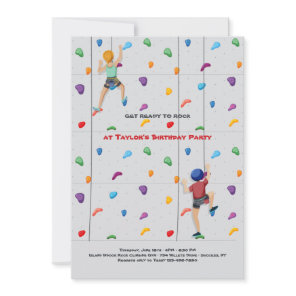 Rock Climbing Party 2 Invitation