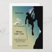 Rock Climbing Party Invitation (Front/Back)