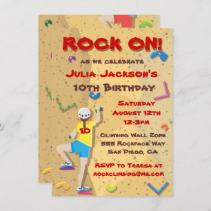 Rock Climbing Party Invitations