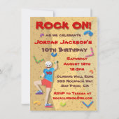 Rock Climbing Party Invitations (Front)