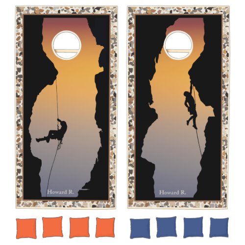 Rock Climbing Pebble Cornhole Set