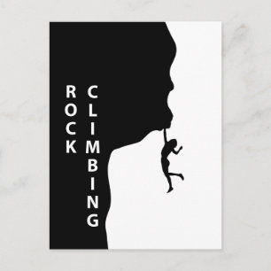 Rock climbing postcard
