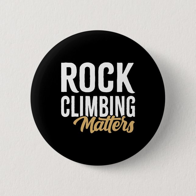 Rock Climbing Problems Vintage Rock Climber  Button (Front)
