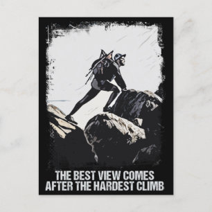 Rock Climbing Quote Vintage Grunge Mountain Summit Postcard