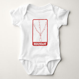 Rock climbing redundant belay station baby bodysuit