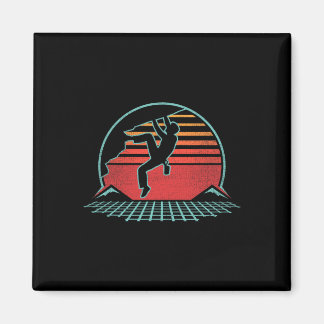 Rock Climbing Retro Vintage Bouldering 80s Style G Magnet