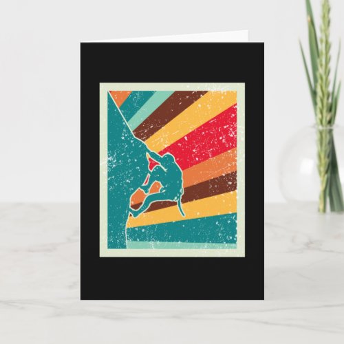 Rock Climbing Retro Vintage Card