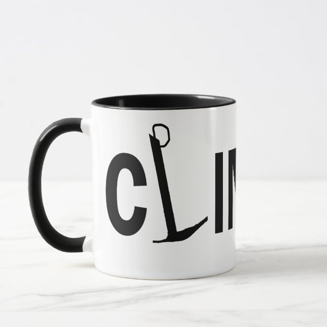 rock climbing rockclimber mug (Left)