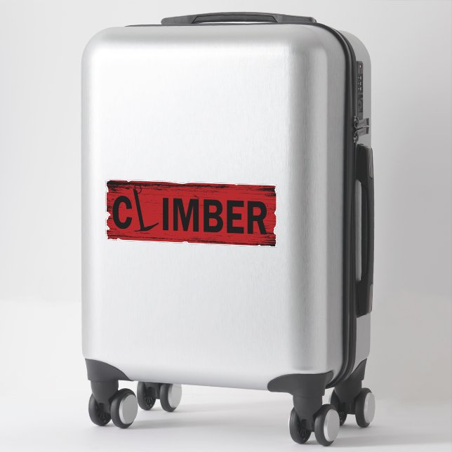 rock climbing rockclimber sticker (Suitcase)