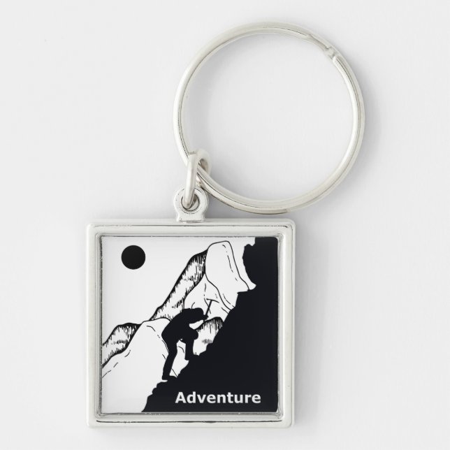 rock climbing rockclimbing keychain (Front)