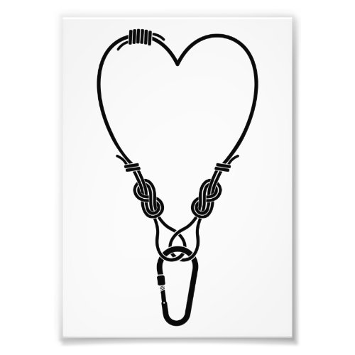 Rock climbing rope  Climbing love heart Photo Print