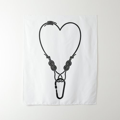 Rock climbing rope  Climbing love heart Tapestry