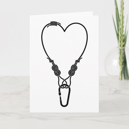 Rock climbing rope figure 8 card