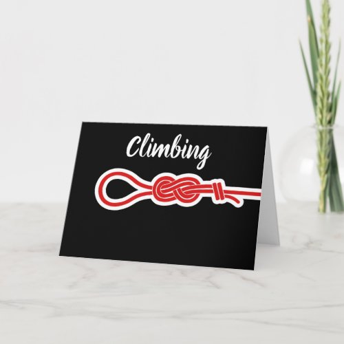 Rock climbing rope figure 8 card