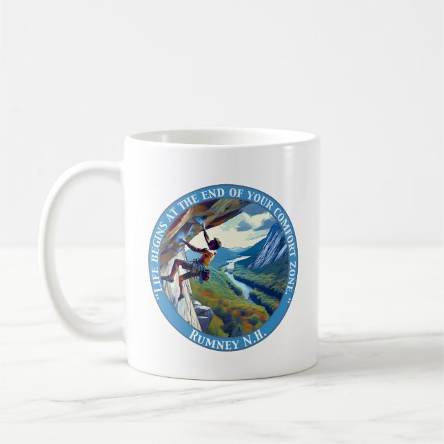 Rock Climbing Rumney New Hampshire Coffee Mug (Left)