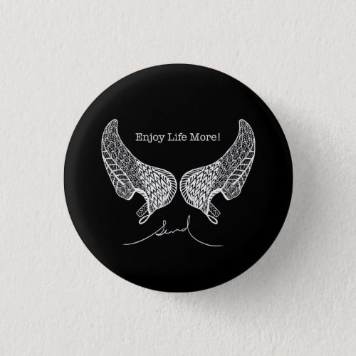 Rock Climbing Shoes Angel Wings white design  Magn Button
