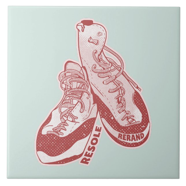 Rock climbing shoes resole ceramic tile (Front)