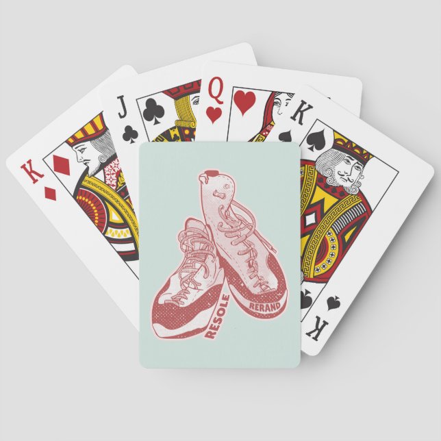 Rock climbing shoes resole poker cards (Back)